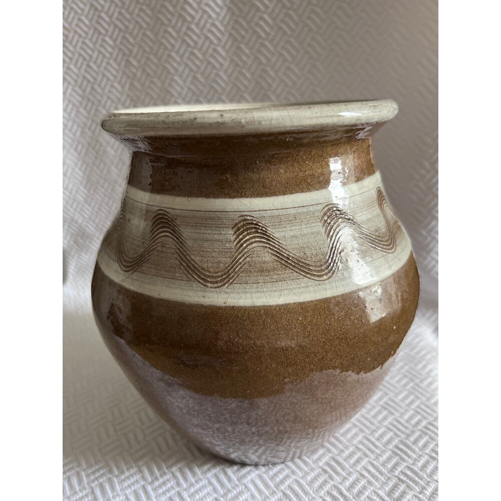 1994 Studio Pottery Vase Signed JRM Bible Scripture Inscribed Handmade Ceramic